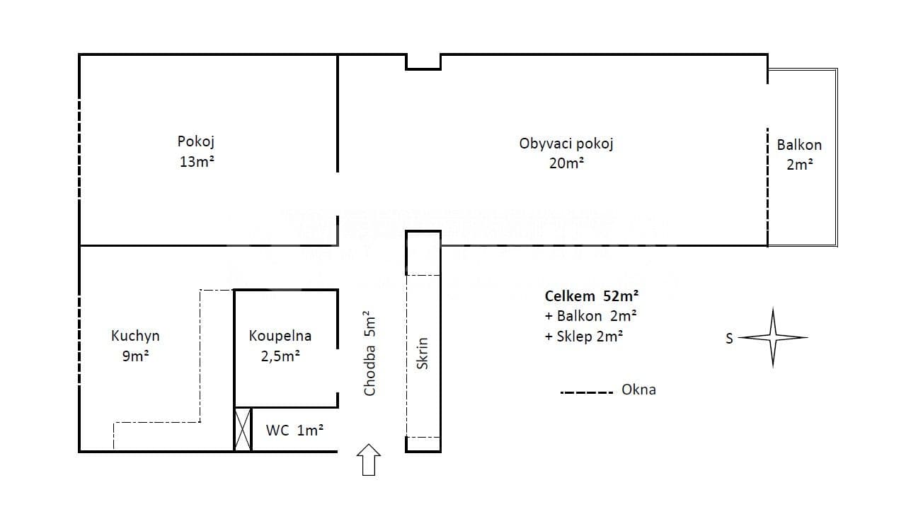 2 bedroom flat to rent, 52 m², Zelenečská, Prague, Prague