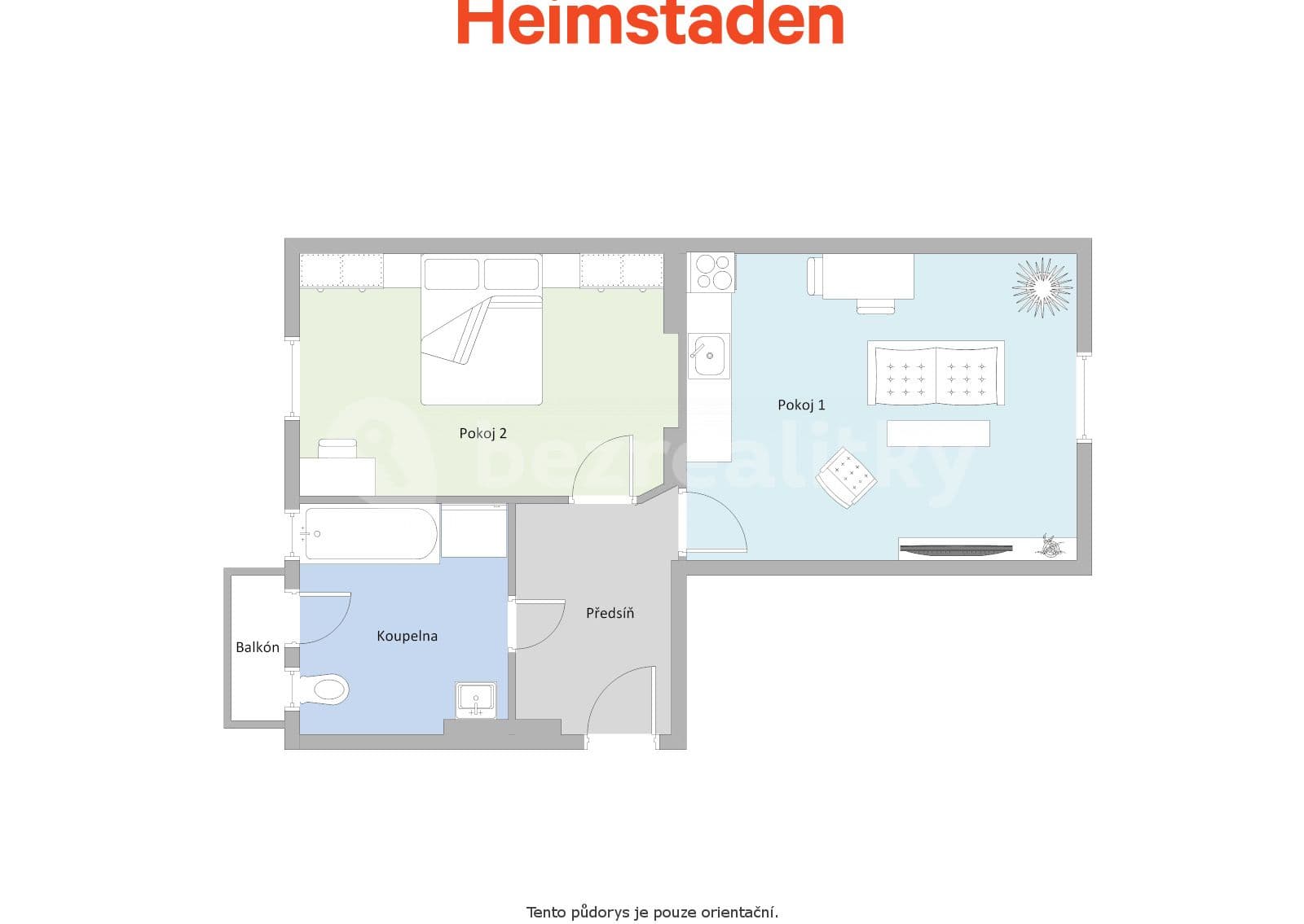 1 bedroom with open-plan kitchen flat to rent, 46 m², Boháčova, Ostrava, Moravskoslezský Region