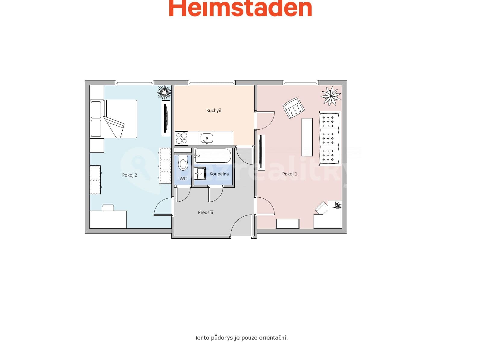 2 bedroom flat to rent, 53 m², Klidná, Havířov, Moravskoslezský Region