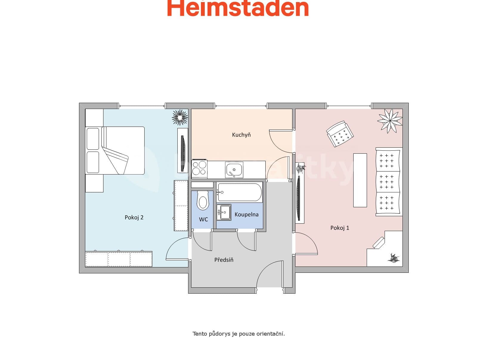 2 bedroom flat to rent, 49 m², Mladé gardy, Havířov, Moravskoslezský Region