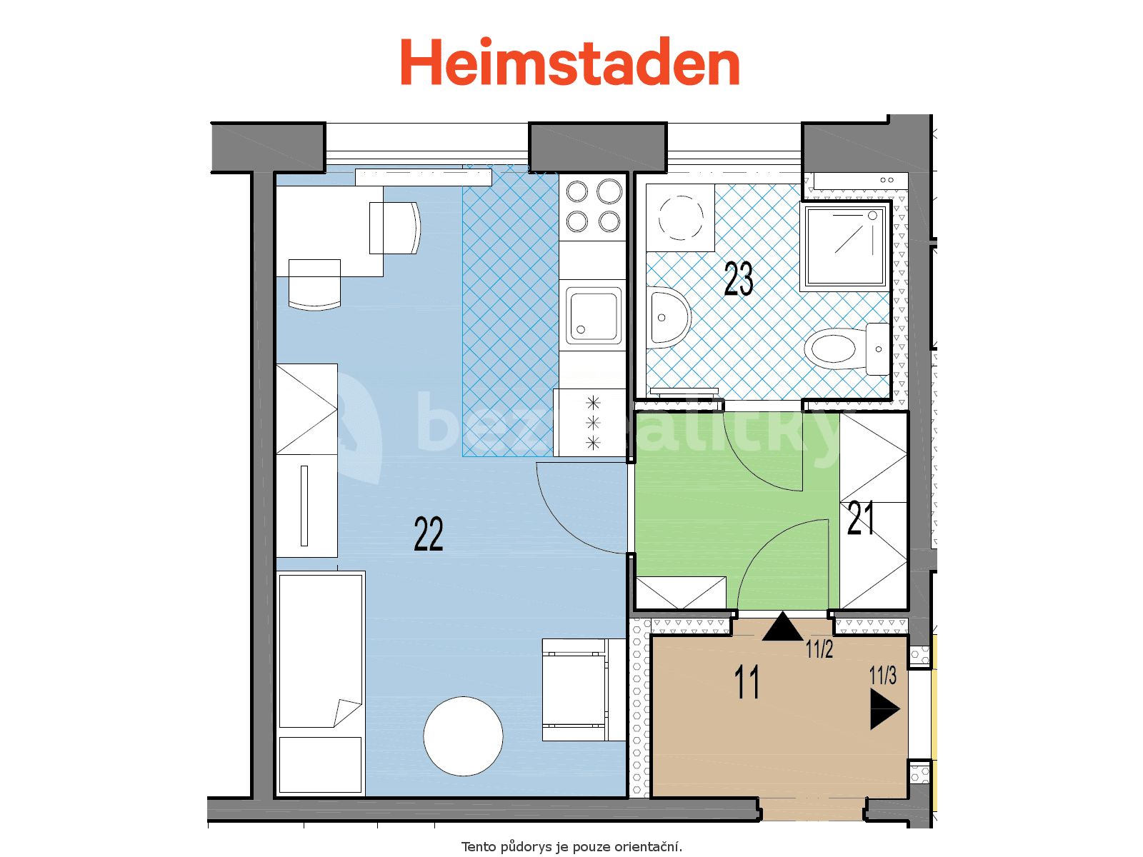 Studio flat to rent, 29 m², Dr. Glazera, Horní Suchá, Moravskoslezský Region