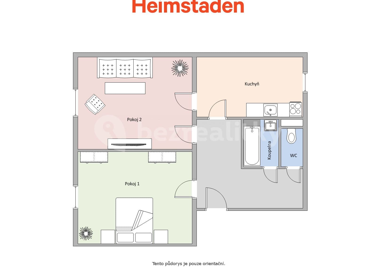 2 bedroom flat to rent, 53 m², Okružní, Havířov, Moravskoslezský Region