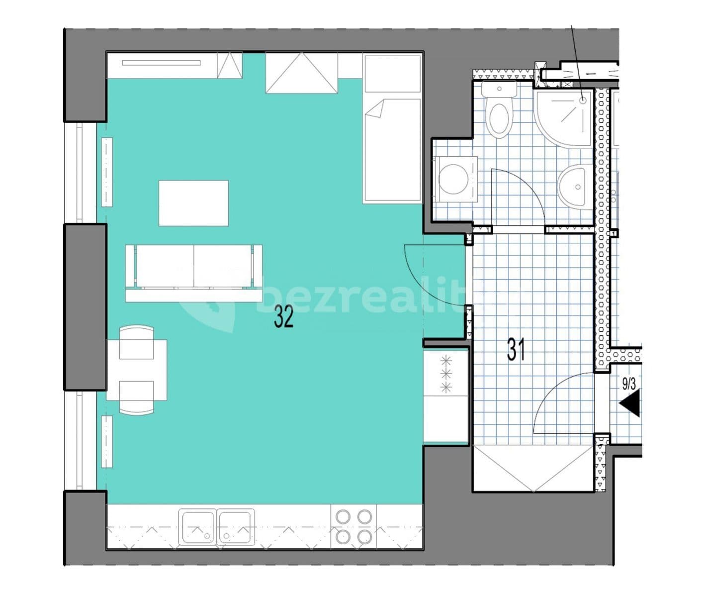 Studio flat to rent, 37 m², Hlavní třída, Havířov, Moravskoslezský Region