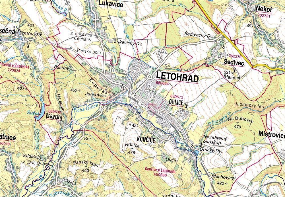 plot for sale, 332 m², Letohrad, Pardubický Region