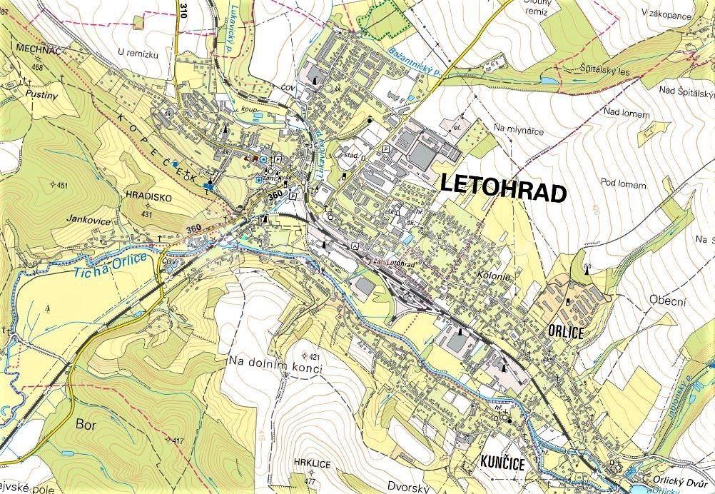 plot for sale, 332 m², Letohrad, Pardubický Region