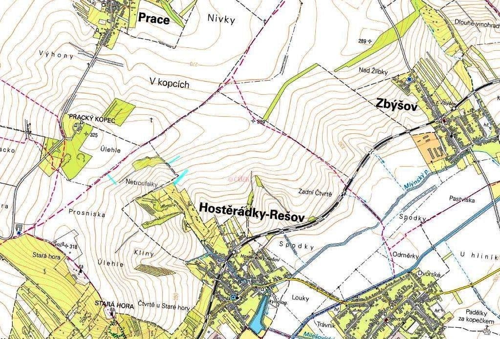 plot for sale, 920 m², Hostěrádky-Rešov, Jihomoravský Region