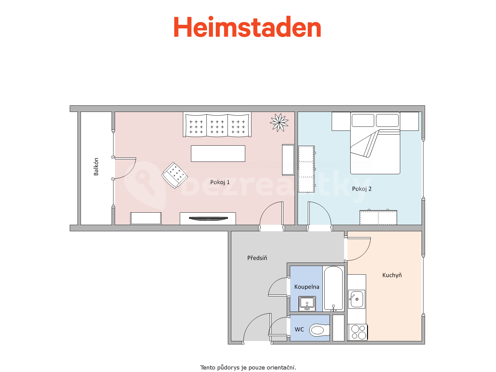 2 bedroom flat to rent, 55 m², Matuškova, Havířov, Moravskoslezský Region