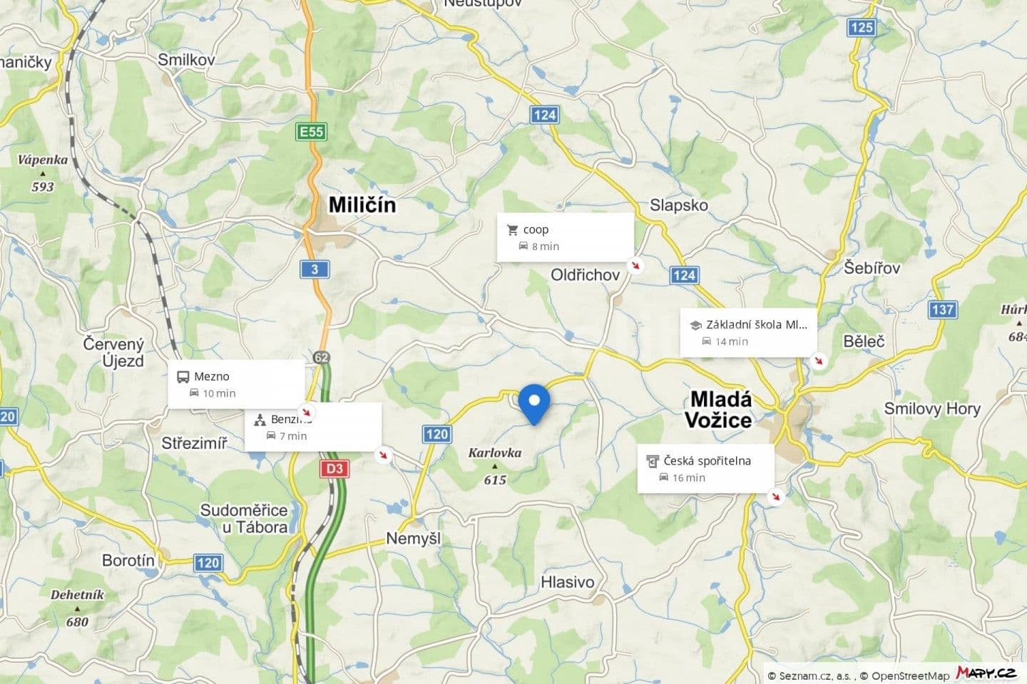 non-residential property for sale, 3,411 m², Nová Ves u Mladé Vožice, Jihočeský Region