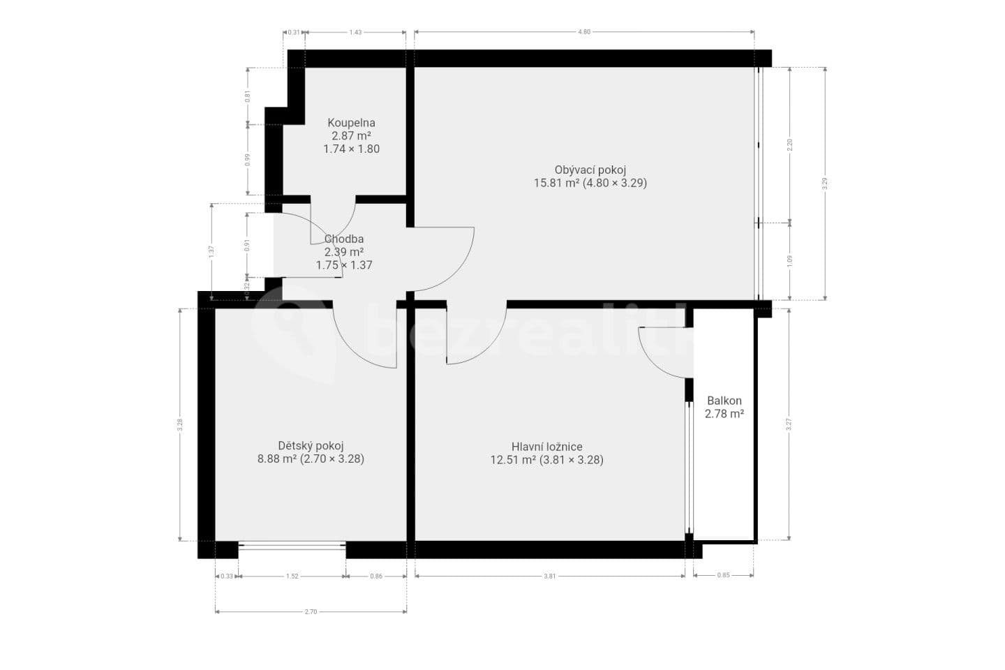 2 bedroom with open-plan kitchen flat for sale, 46 m², Loučná pod Klínovcem, Ústecký Region