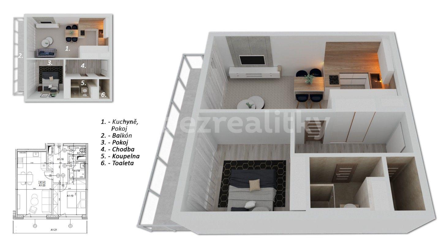 1 bedroom with open-plan kitchen flat for sale, 51 m², Lázeňská, Lázně Bělohrad, Královéhradecký Region