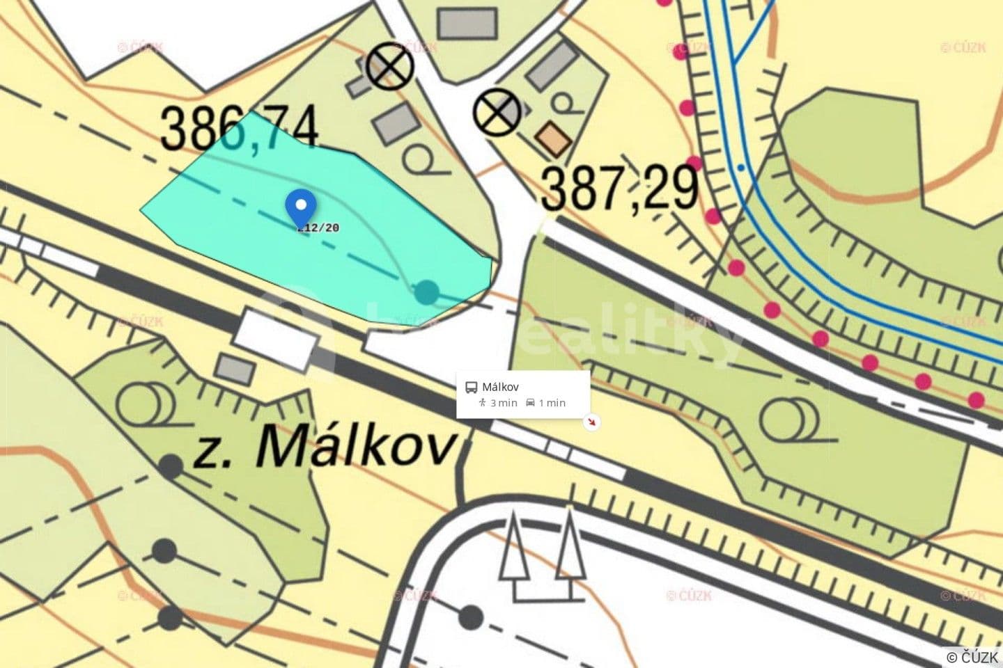 plot for sale, 5,133 m², Málkov, Ústecký Region