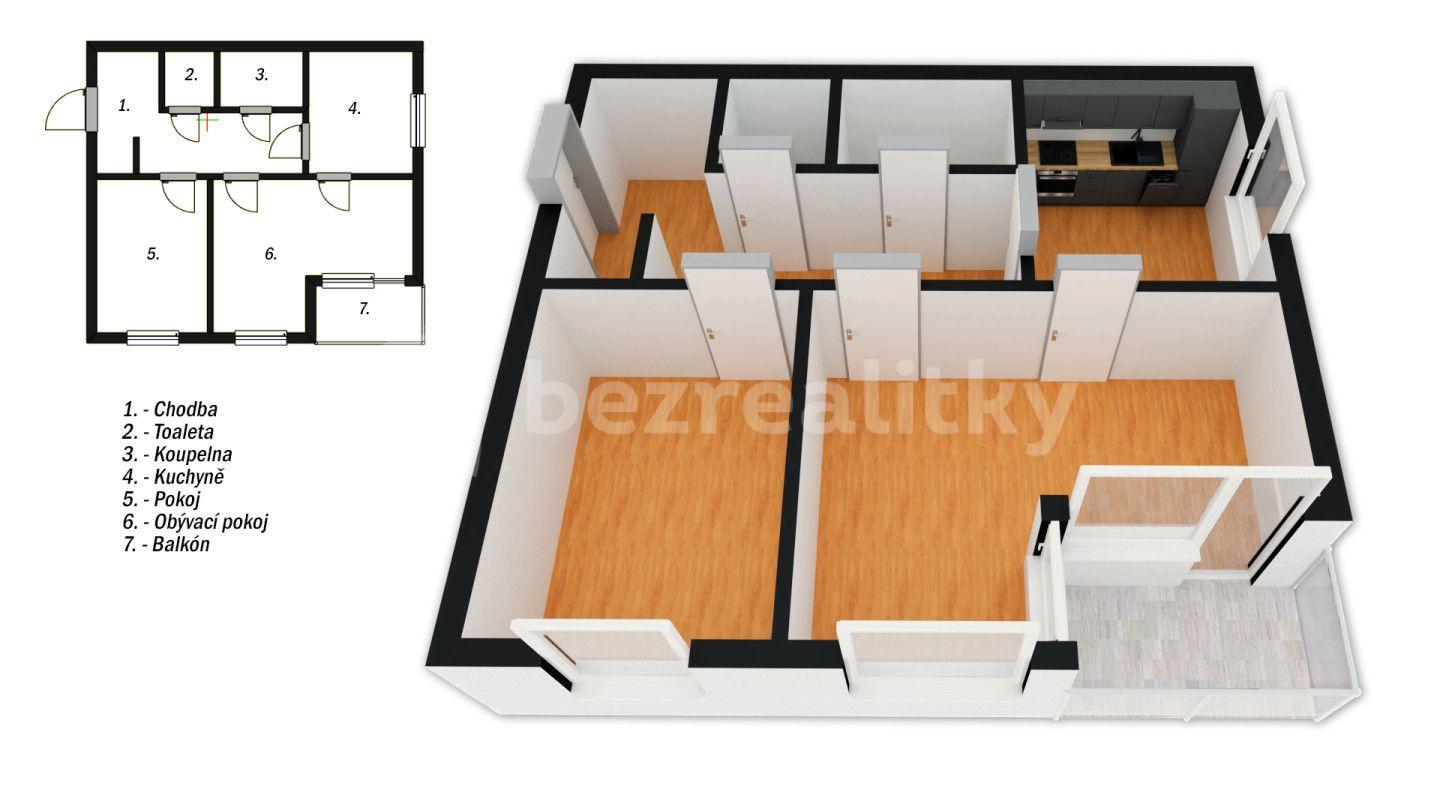2 bedroom flat for sale, 53 m², Pod dálnicí, Prague, Prague