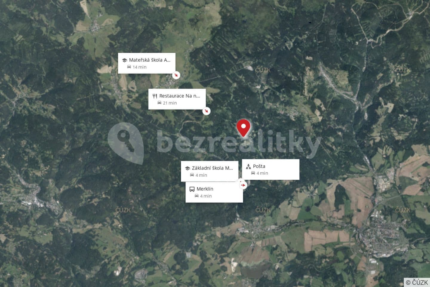 recreational property for sale, 1,413 m², Merklín, Karlovarský Region