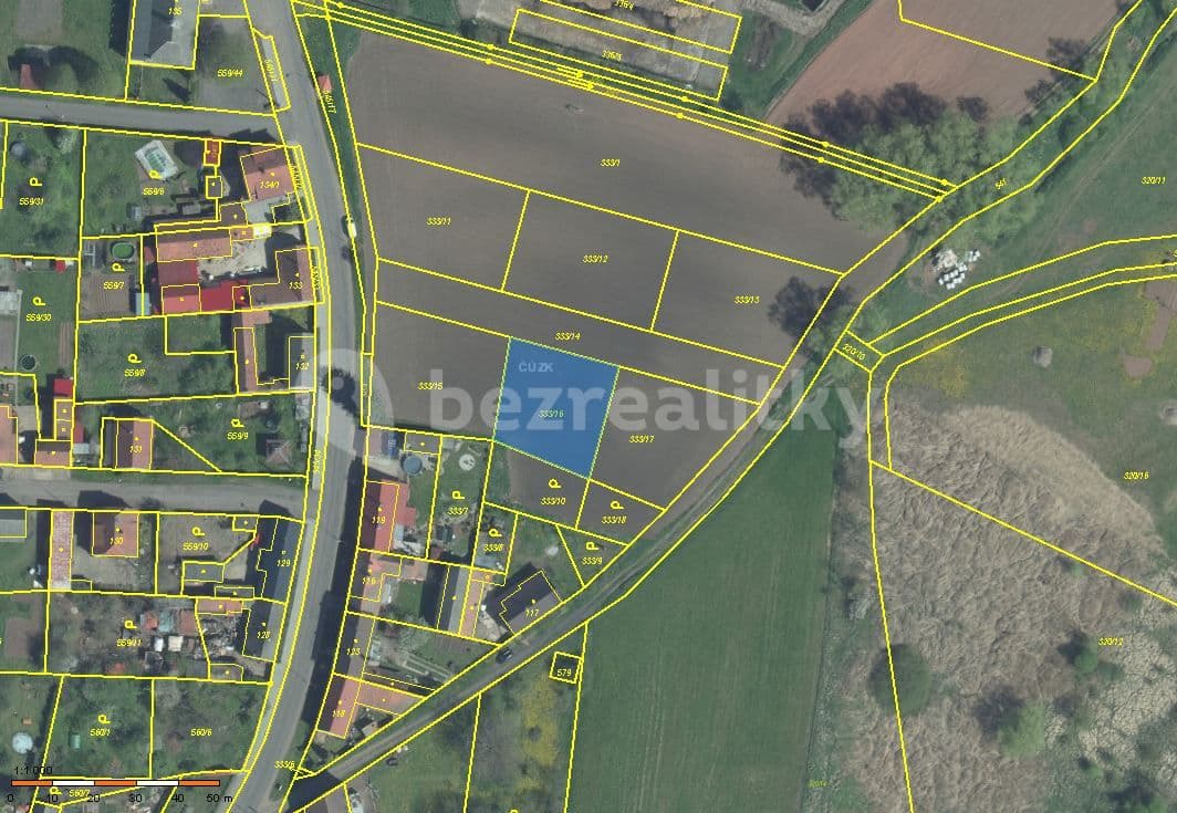 plot for sale, 669 m², Vinařice, Ústecký Region