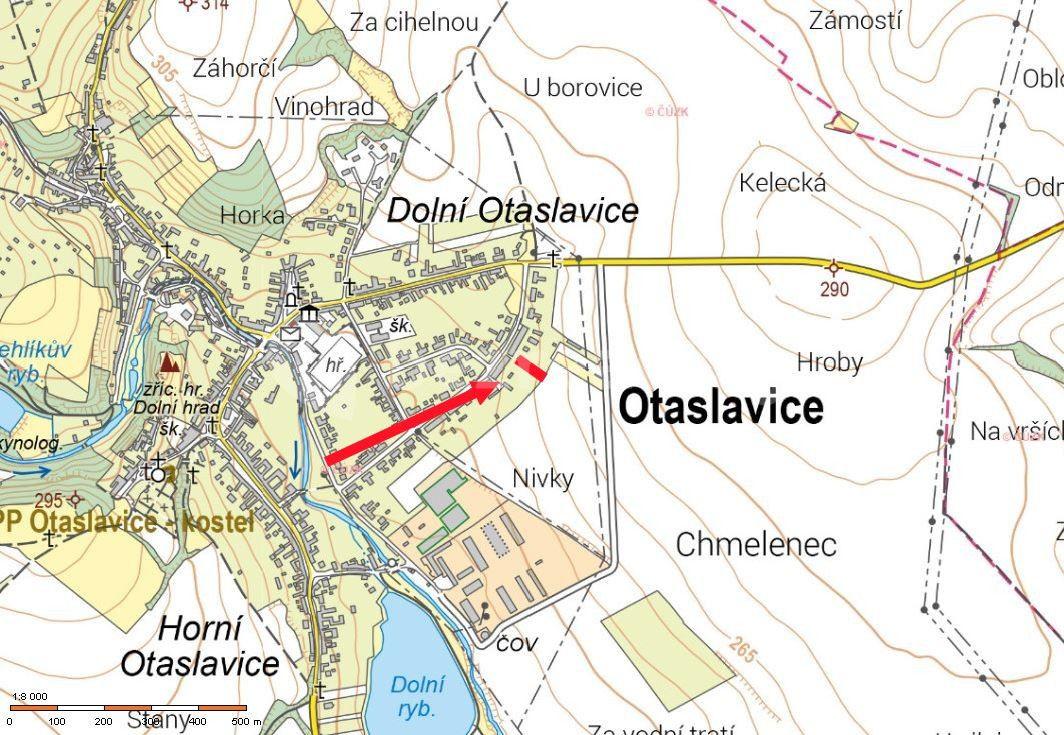 plot for sale, 484 m², Otaslavice, Olomoucký Region
