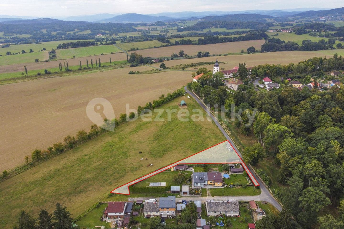 plot for sale, 1,584 m², Nalžovské Hory, Plzeňský Region