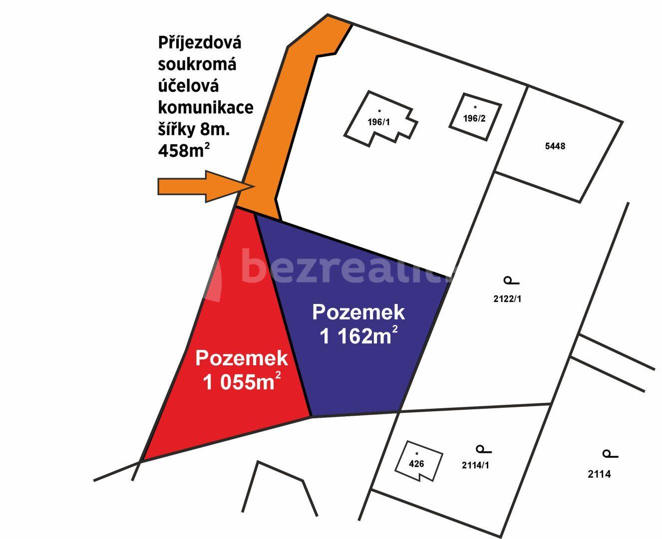 plot for sale, 1,284 m², Bukovany, Středočeský Region
