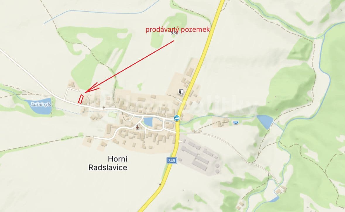 plot for sale, 1,163 m², Horní Radslavice, Vysočina Region