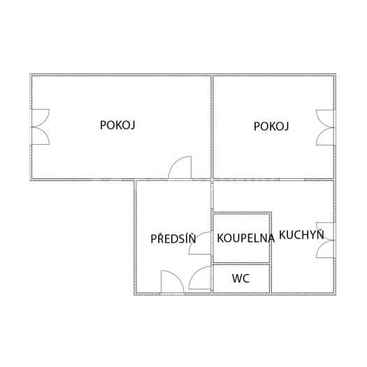 2 bedroom flat for sale, 50 m², Dvořáčkova, Kamenický Šenov, Liberecký Region
