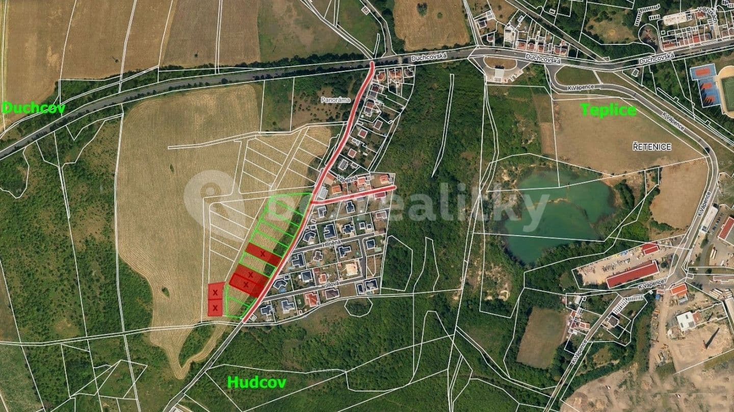 plot for sale, 1,184 m², Teplice, Ústecký Region