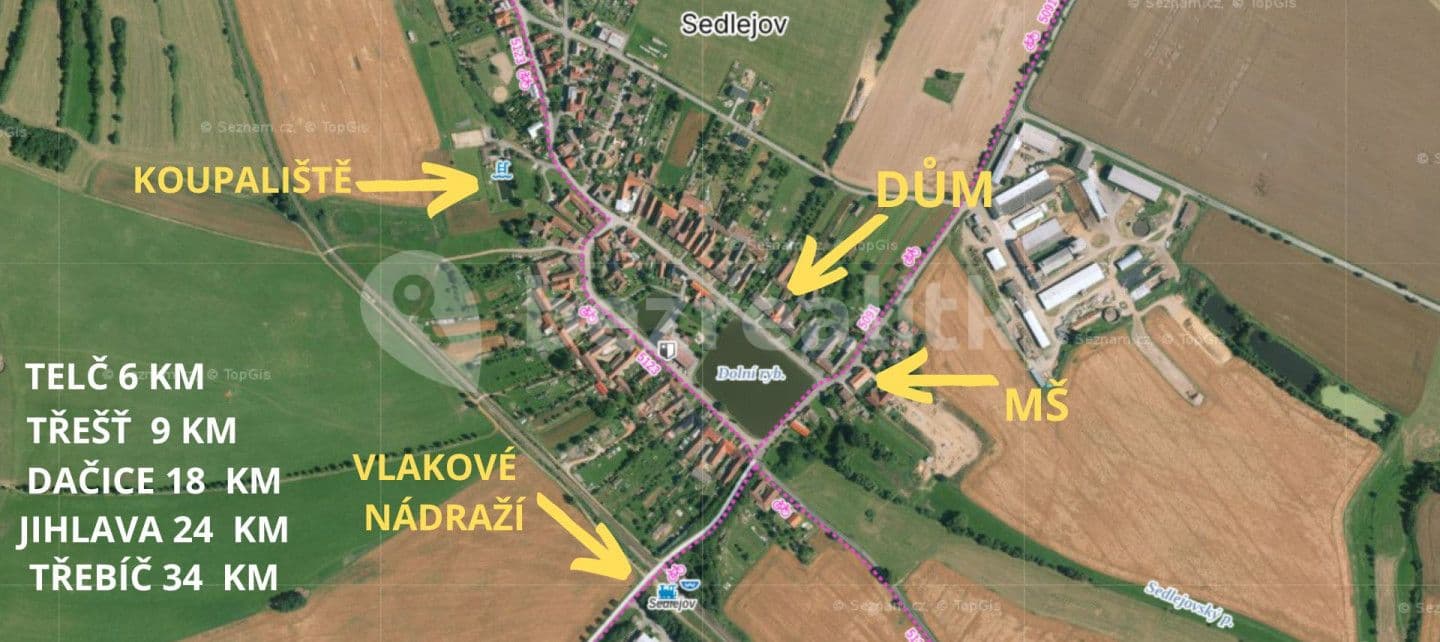 recreational property for sale, 2,534 m², Sedlejov, Vysočina Region