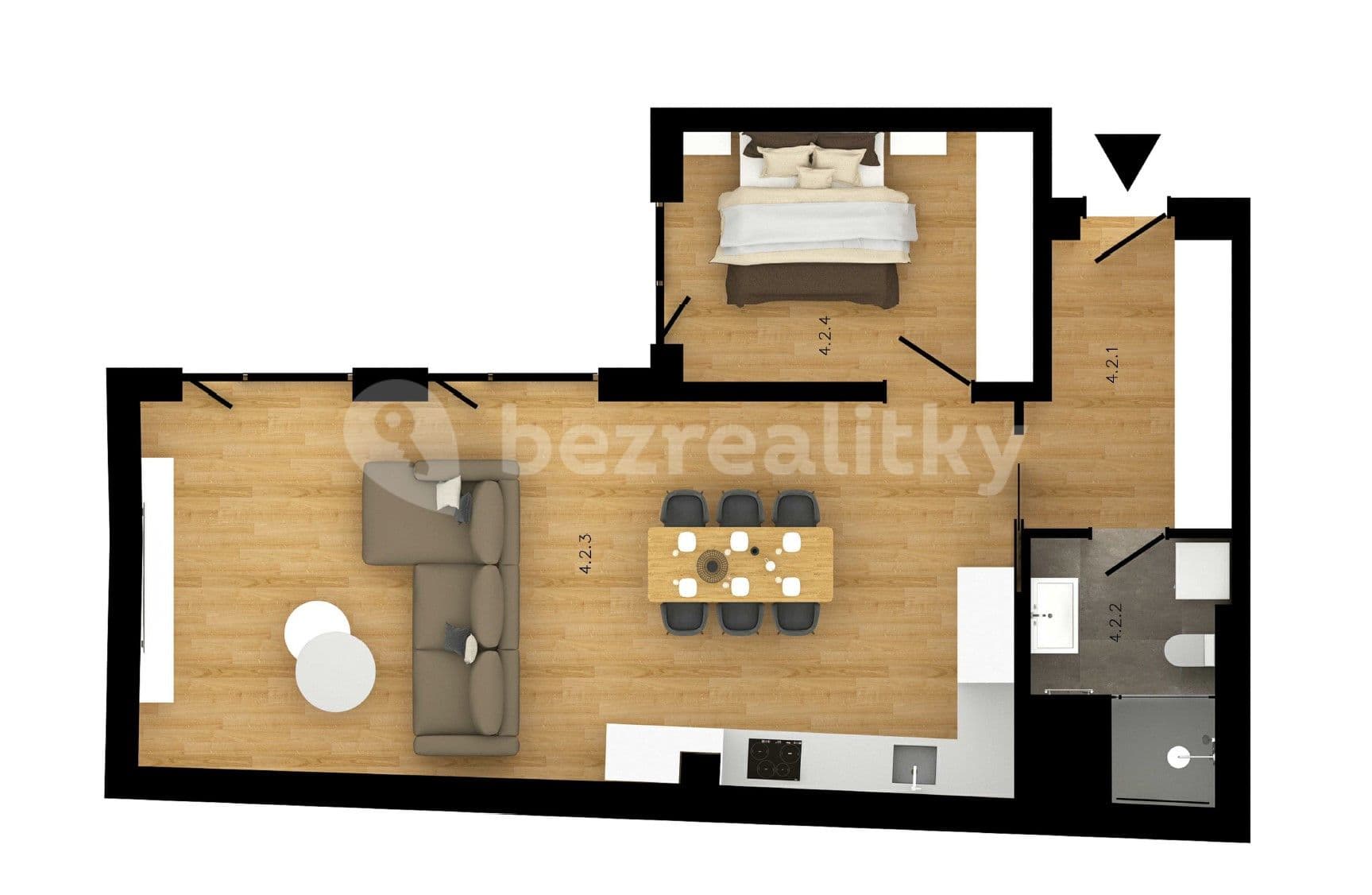 1 bedroom with open-plan kitchen flat to rent, 50 m², Soukenická, Prague, Prague