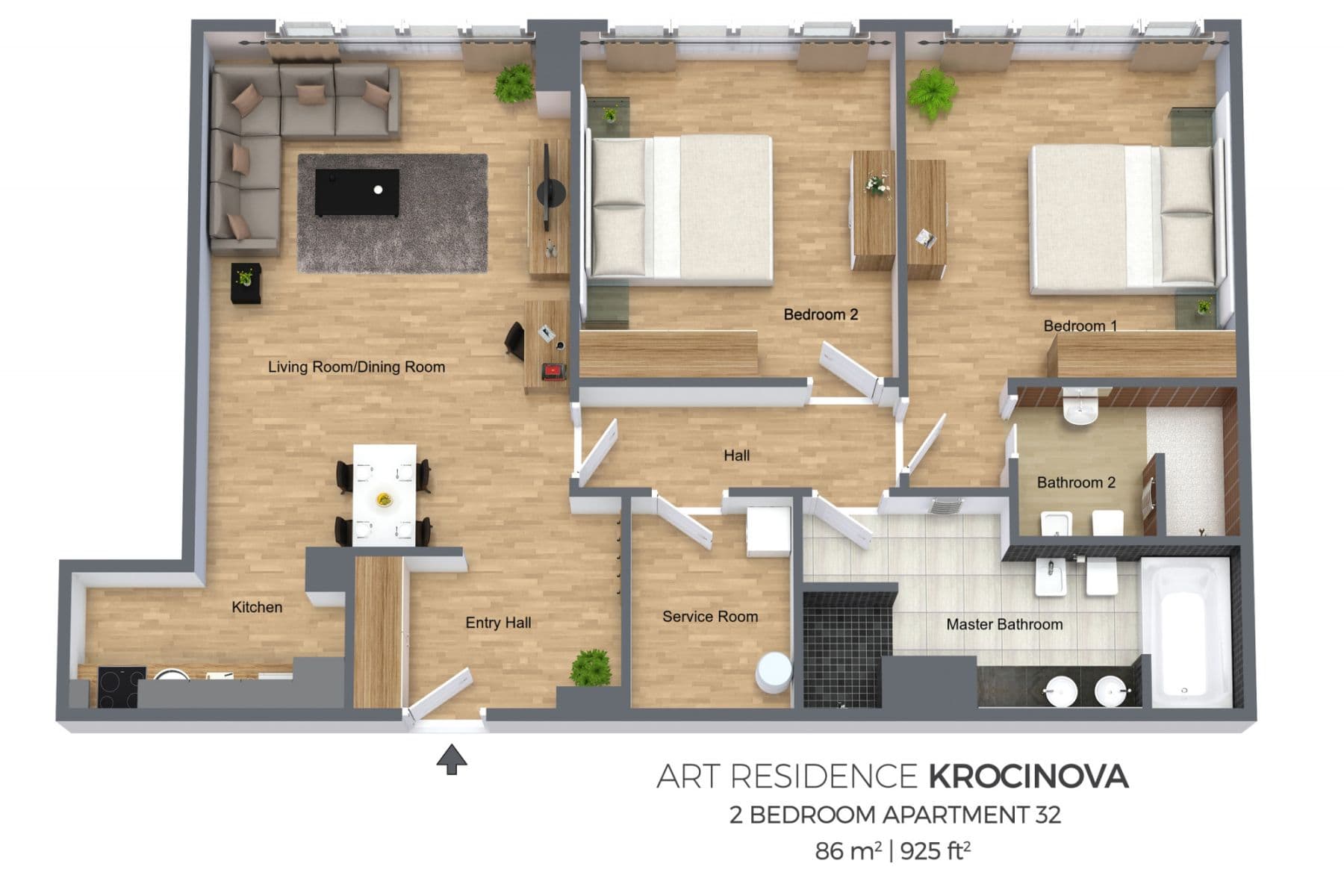 flat to rent, 86 m², Krocínova, Prague, Prague