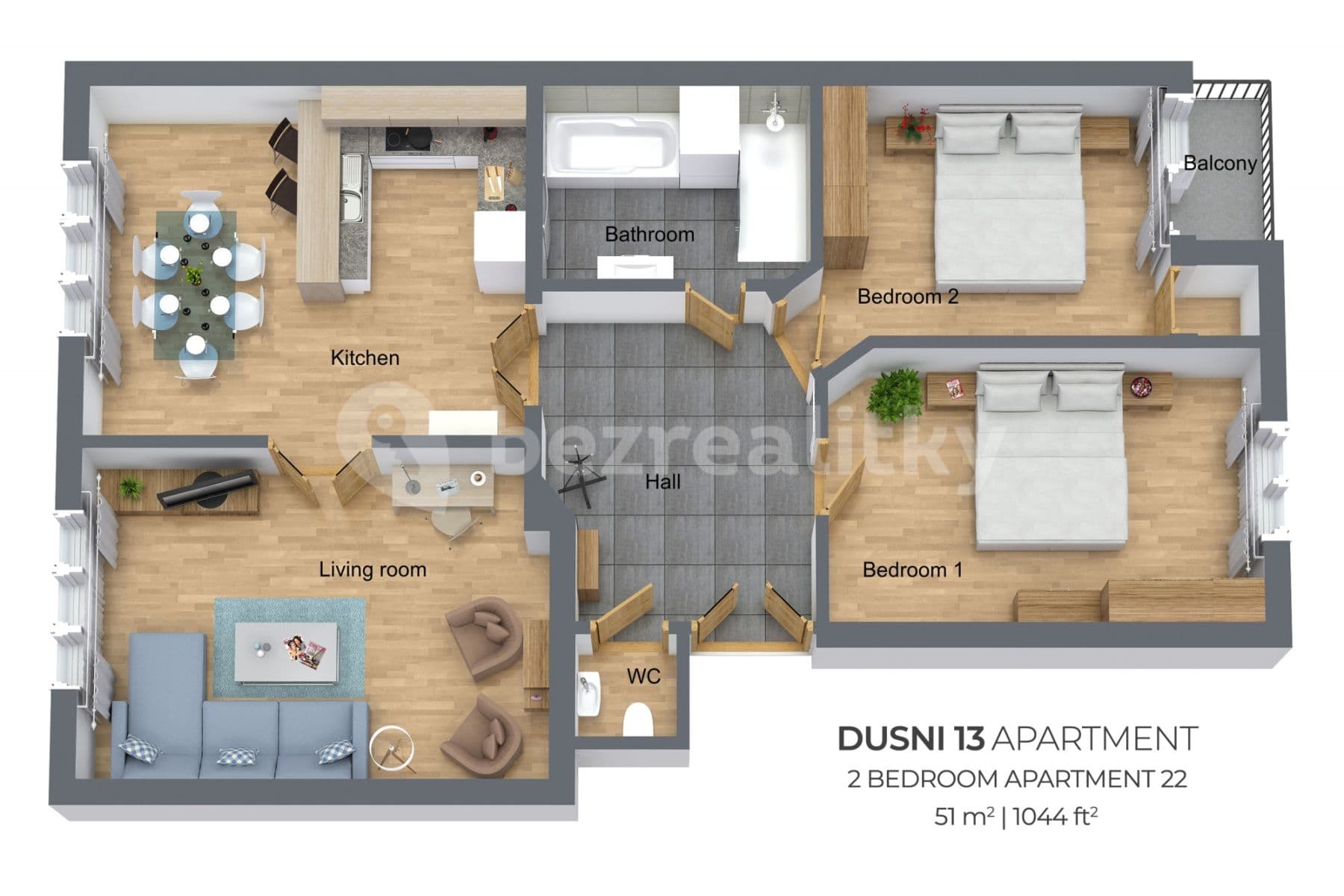 flat to rent, 97 m², Dušní, Prague, Prague