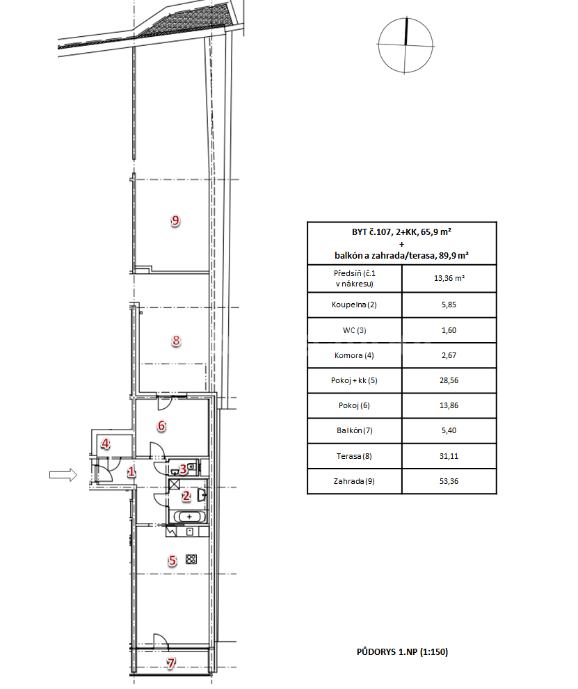 1 bedroom with open-plan kitchen flat for sale, 156 m², Francouzská, Brno, Jihomoravský Region