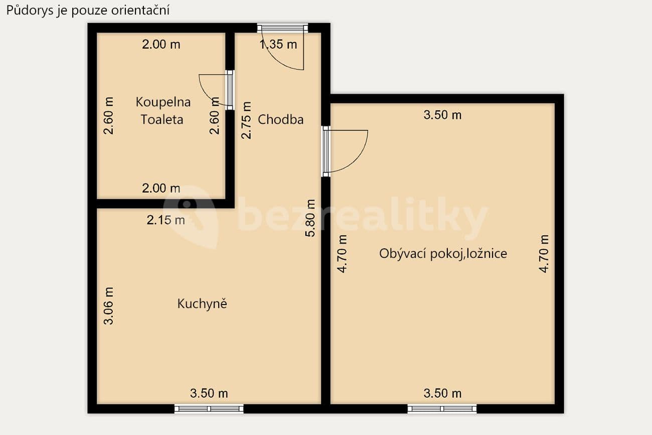 1 bedroom flat for sale, 36 m², Všeruby, Plzeňský Region