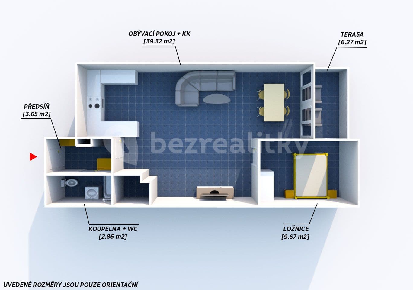1 bedroom with open-plan kitchen flat for sale, 55 m², Plzeňská, Králův Dvůr, Středočeský Region