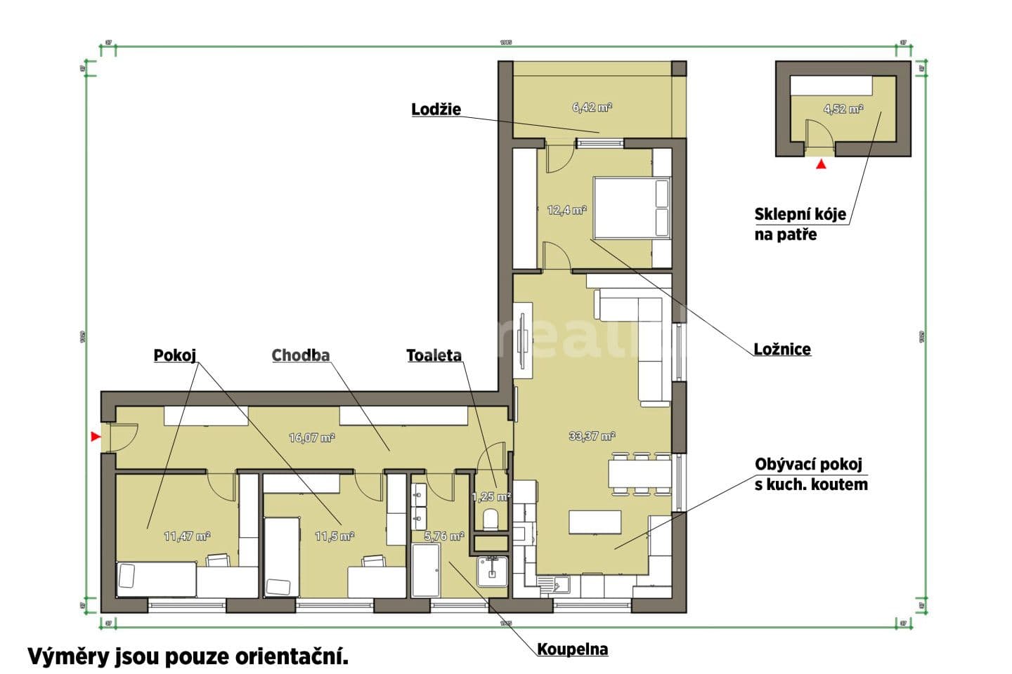 3 bedroom with open-plan kitchen flat for sale, 104 m², Částkova, Plzeň, Plzeňský Region