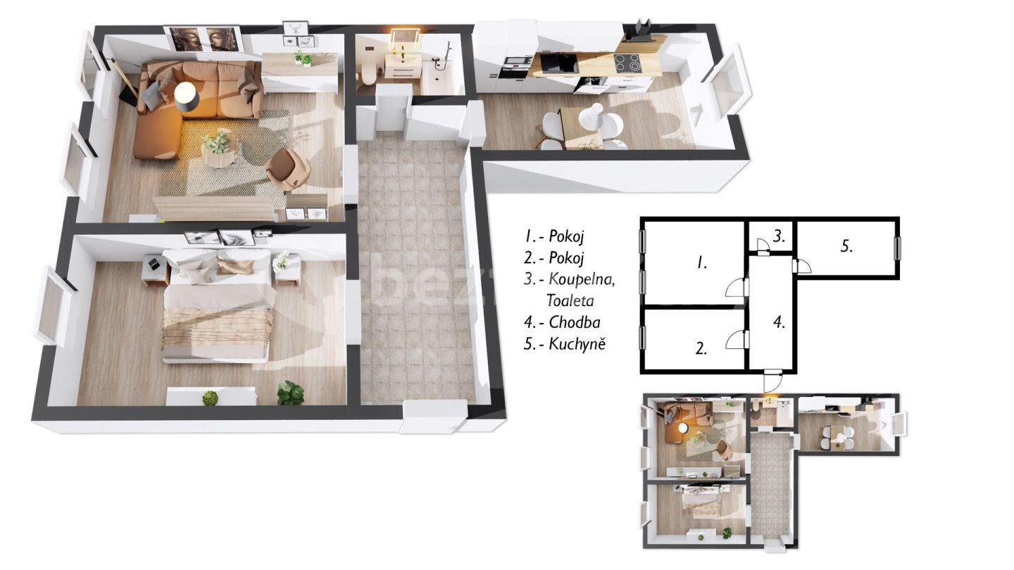 2 bedroom flat for sale, 57 m², Vítězná, Královéhradecký Region