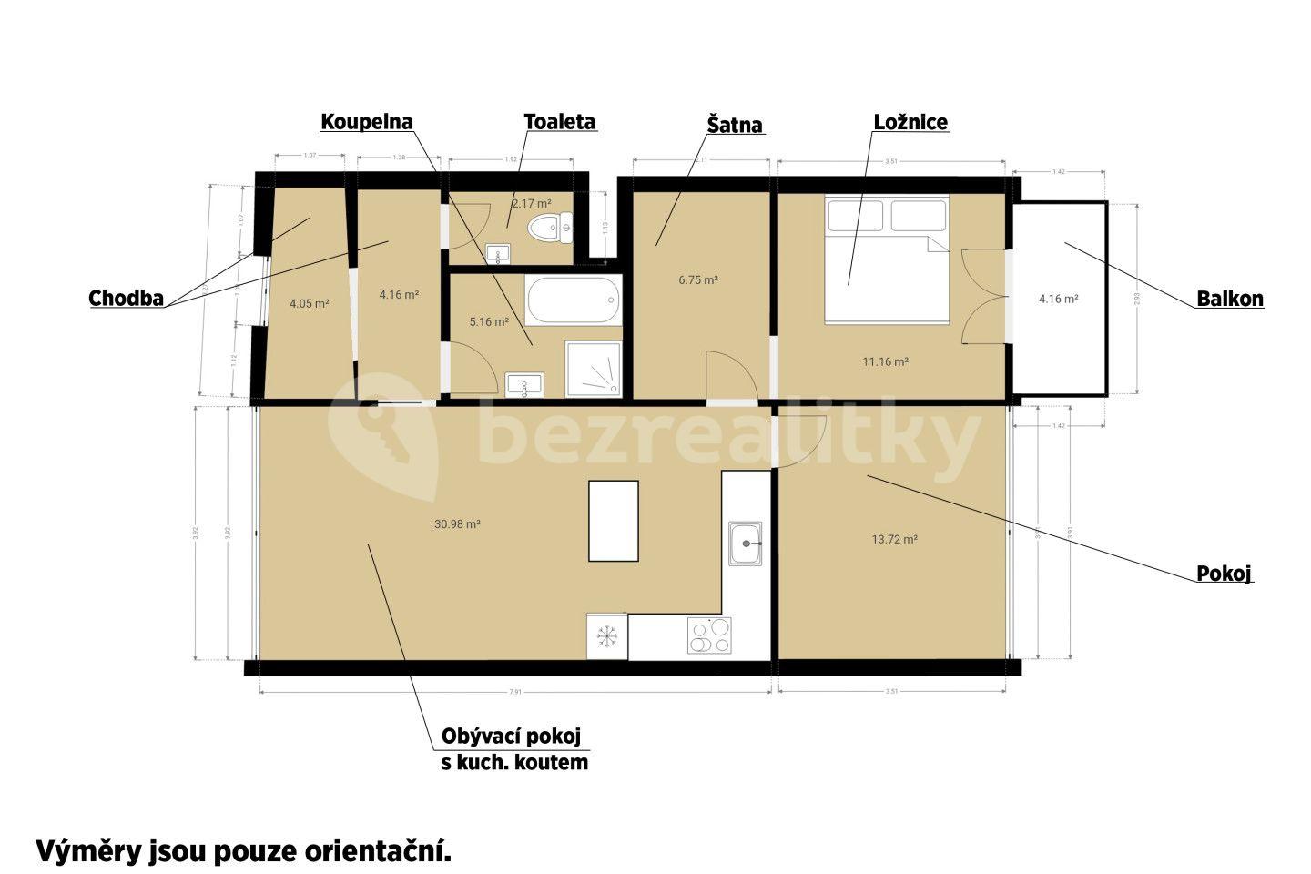 2 bedroom with open-plan kitchen flat for sale, 84 m², Plzeň, Plzeňský Region