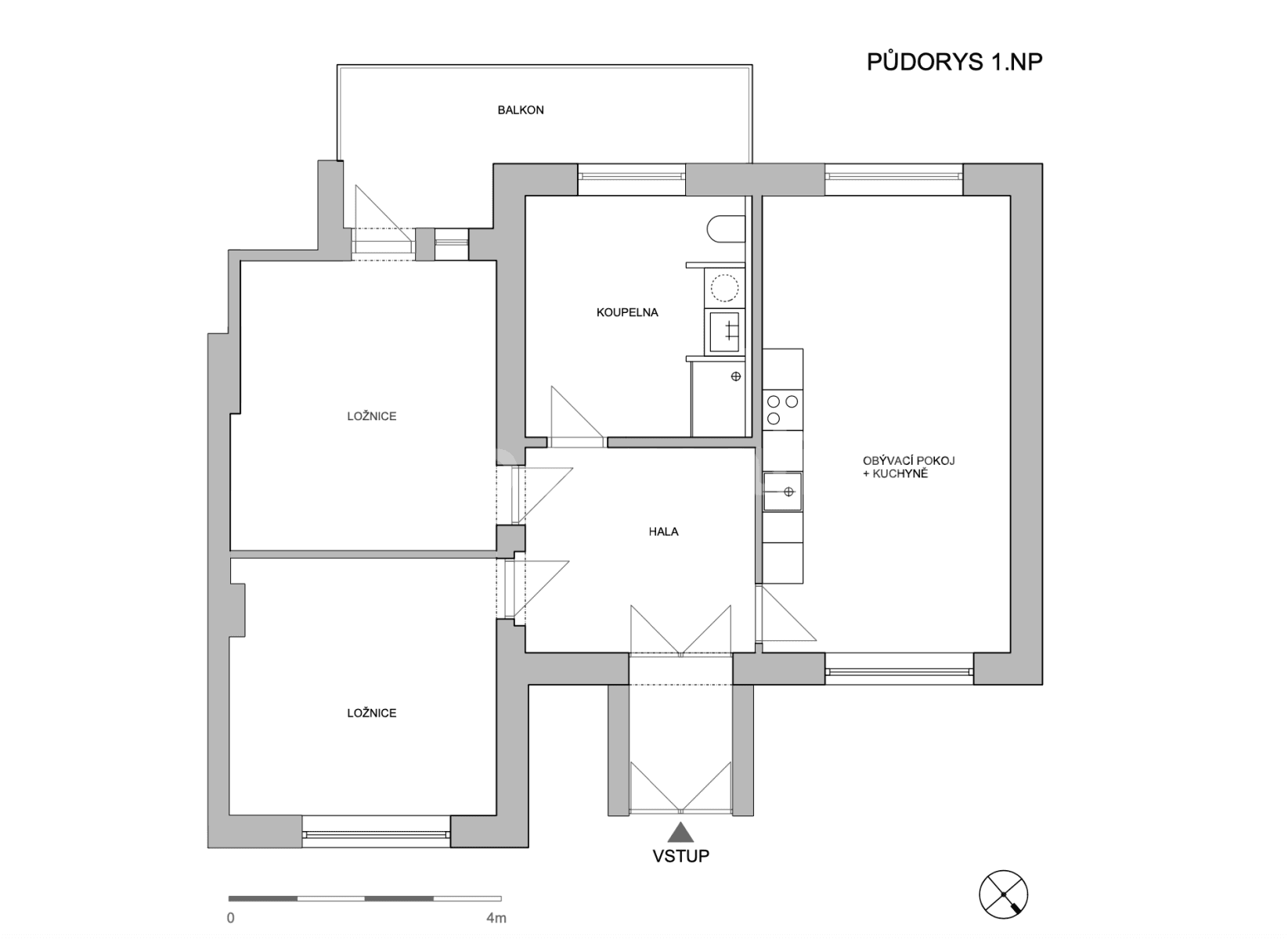 2 bedroom with open-plan kitchen flat to rent, 106 m², V. Opatrného, Týniště nad Orlicí, Královéhradecký Region