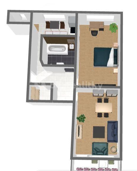 2 bedroom flat to rent, 66 m², Jižní, Česká Lípa, Liberecký Region