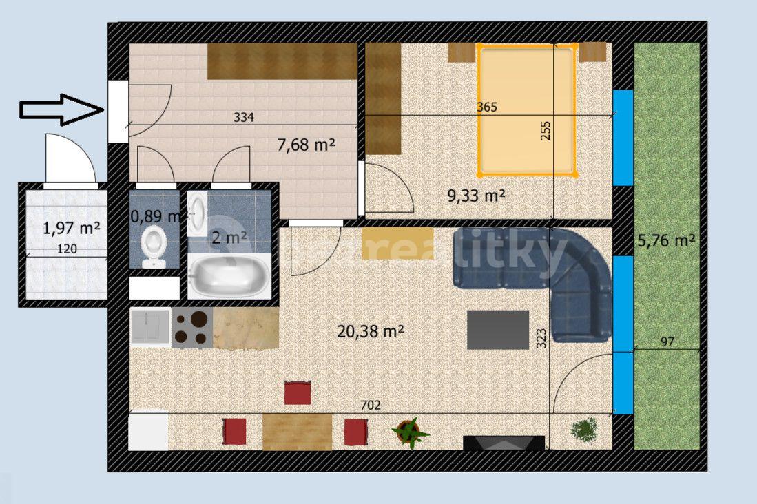 2 bedroom flat for sale, 42 m², Jana Palacha, Kutná Hora, Středočeský Region