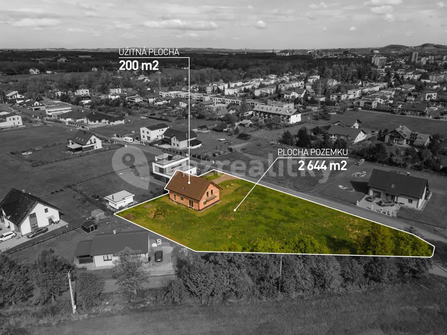 plot for sale, 2,644 m², Slunečná, Třinec, Moravskoslezský Region
