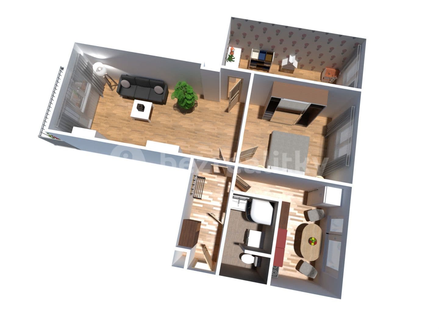 3 bedroom flat for sale, 65 m², Mjr. Šulce, Chomutov, Ústecký Region