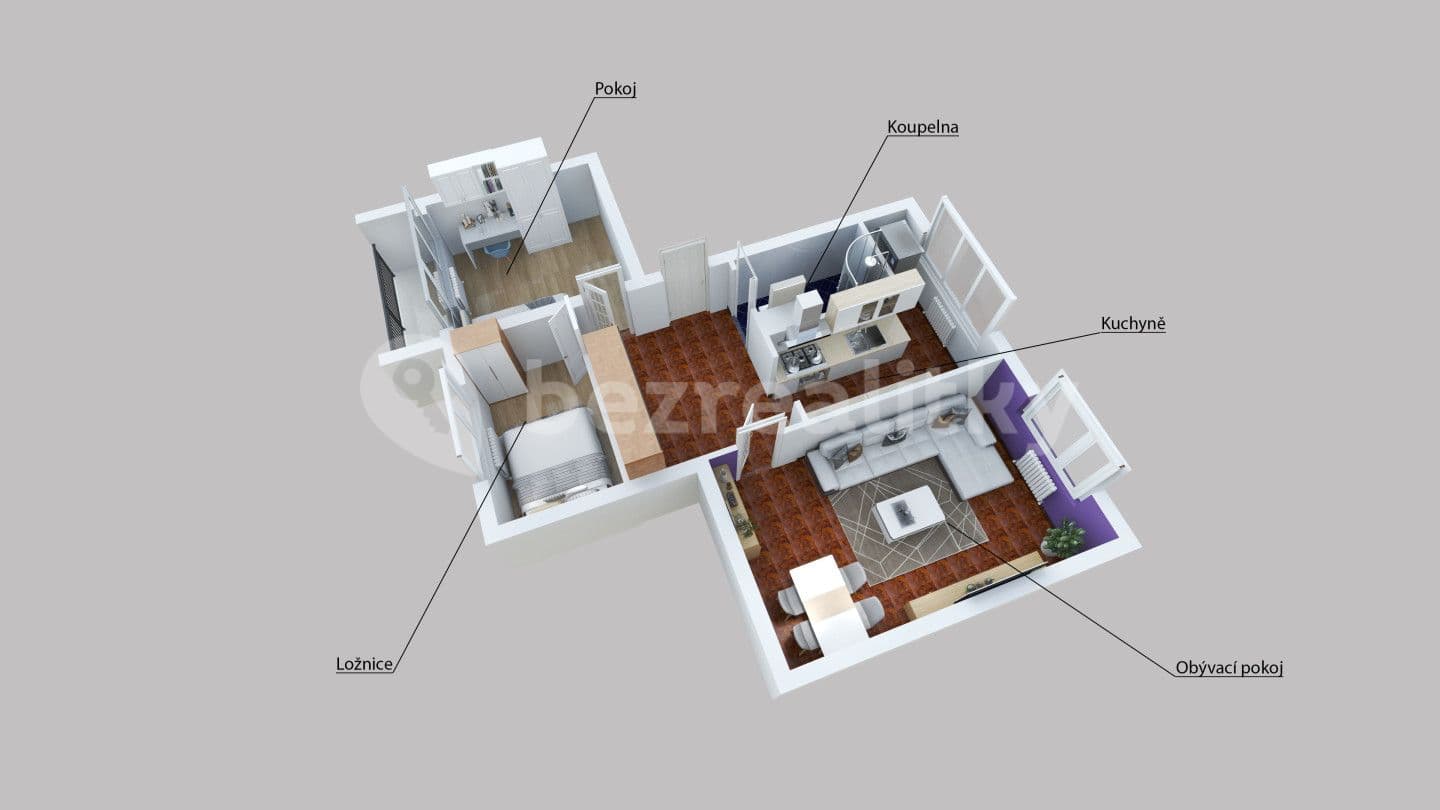 3 bedroom flat for sale, 66 m², Voskovcova, Ústí nad Labem, Ústecký Region