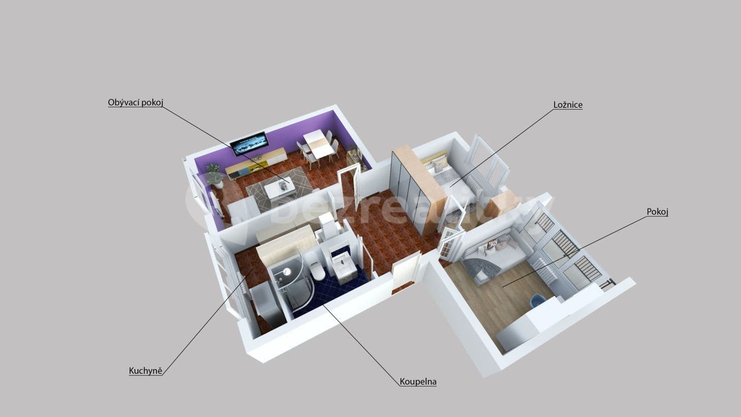 3 bedroom flat for sale, 66 m², Voskovcova, Ústí nad Labem, Ústecký Region