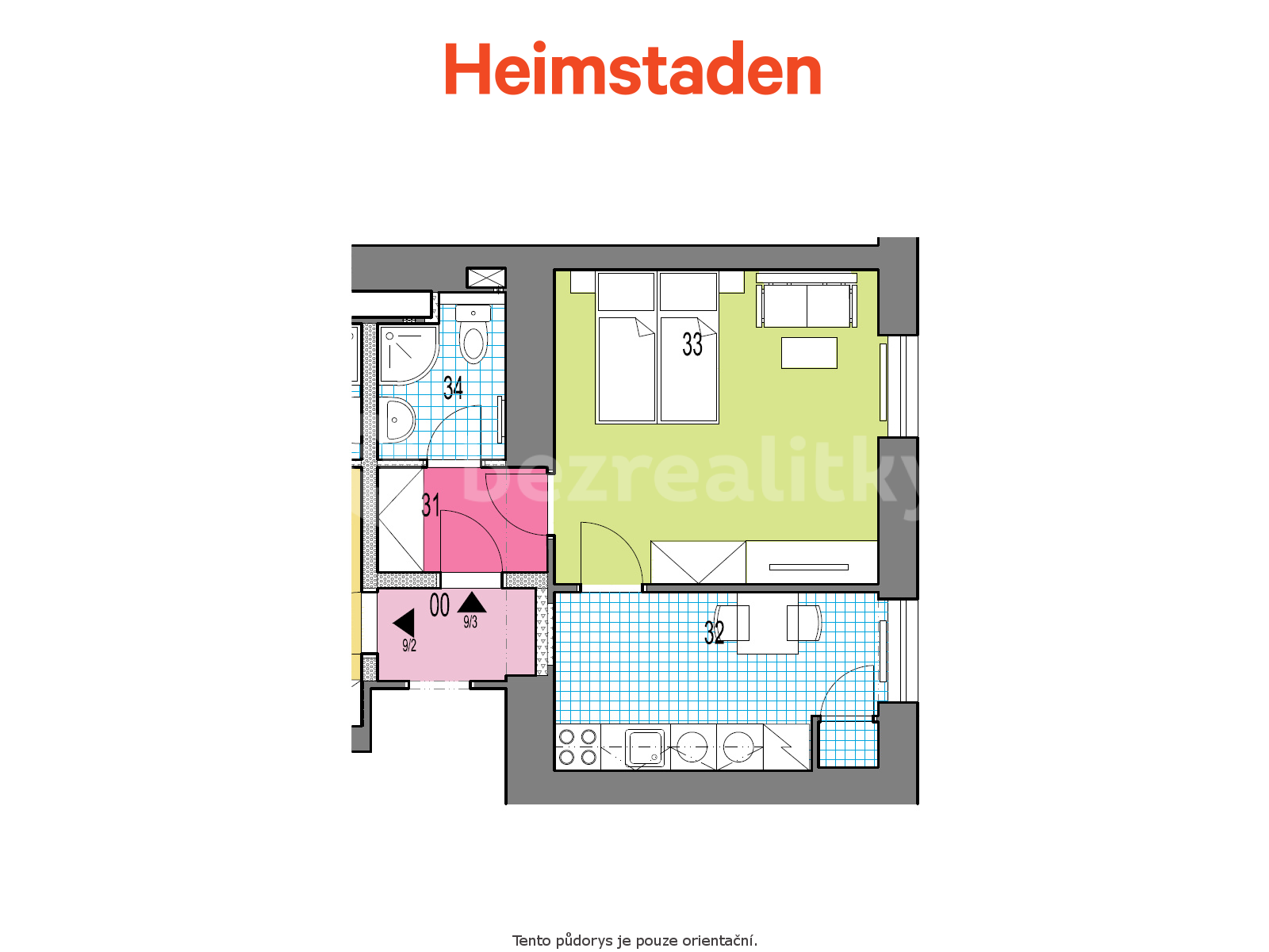 1 bedroom flat to rent, 30 m², Ostrčilova, Ostrava, Moravskoslezský Region