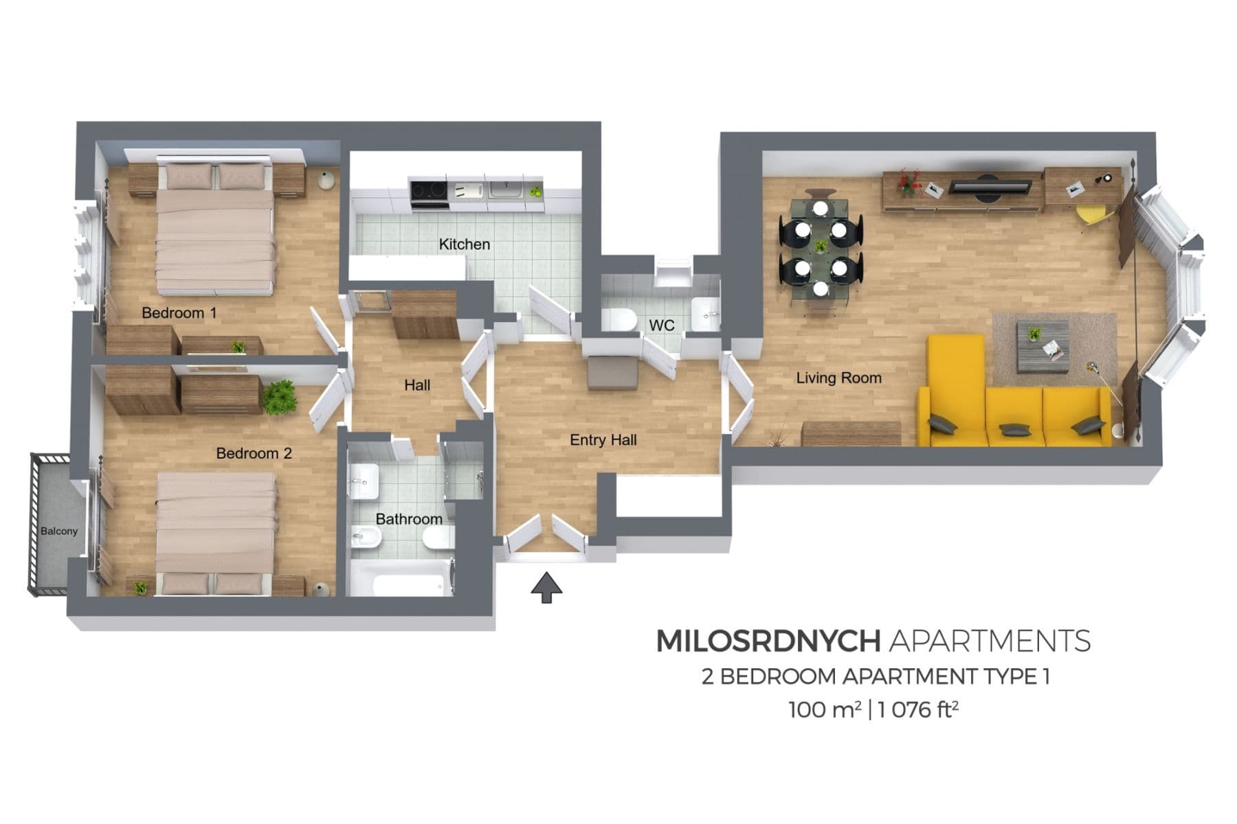 flat to rent, 100 m², U Milosrdných, Prague, Prague