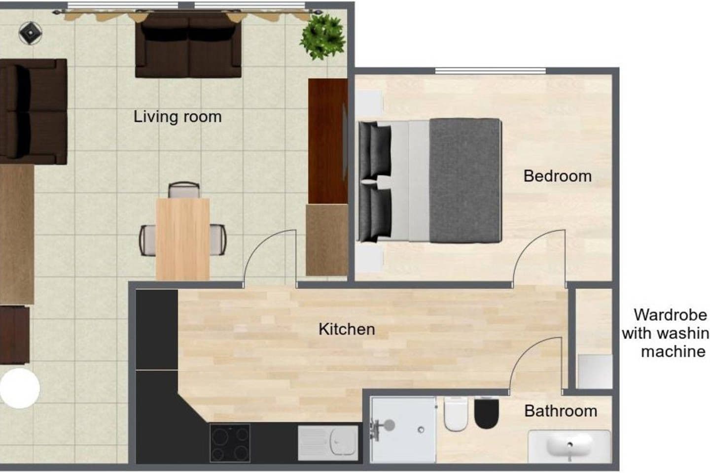 flat to rent, 42 m², Korunní, Prague, Prague