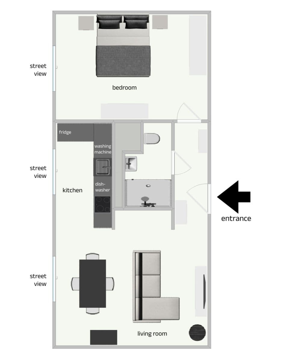 flat to rent, 52 m², Vinohradská, Prague, Prague