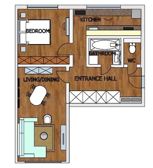 flat to rent, 55 m², Křenova, Prague, Prague