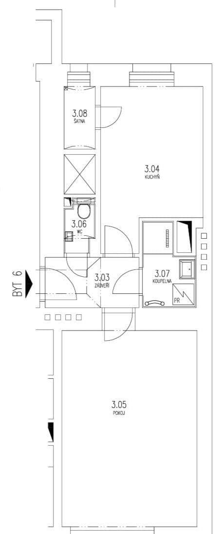 flat to rent, 48 m², Rybalkova, Prague, Prague