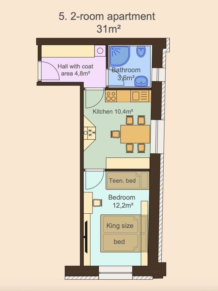 flat to rent, 31 m², Zbraslavská, Prague, Prague