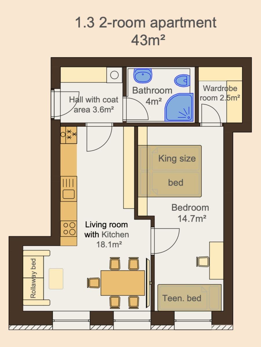 flat to rent, 43 m², Zbraslavská, Prague, Prague