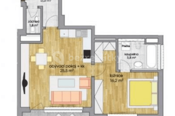 1 bedroom with open-plan kitchen flat to rent, 55 m², Modrého, Praha 9